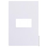 Placa 1 Módulo Horizontal com Suporte 4x2 - RECTA BRANCO GLOSS